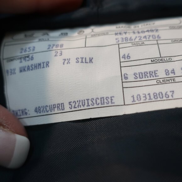 Mens Loro Piana Cashmere Cloud Blue Pinstriped 2 Button Blazer 42R EUR/US 56R - Picture 9 of 10